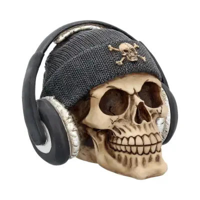 Figurine skull with hat dead beat (grey)